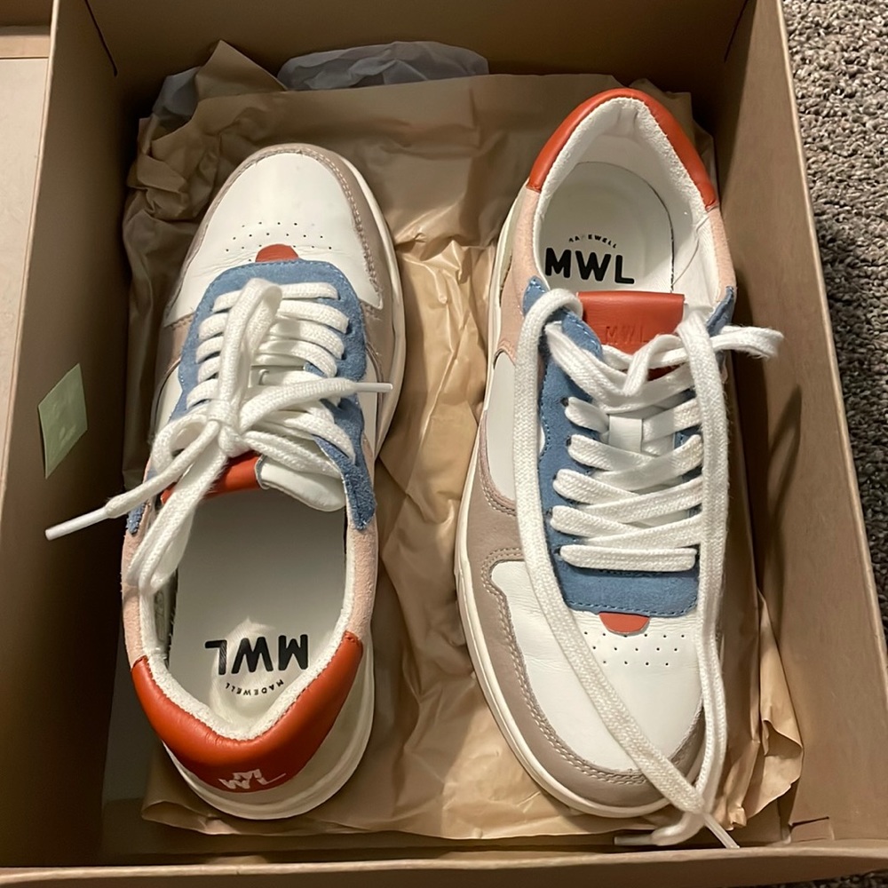 Madewell Court sneakers in Nubuck, leather & suede